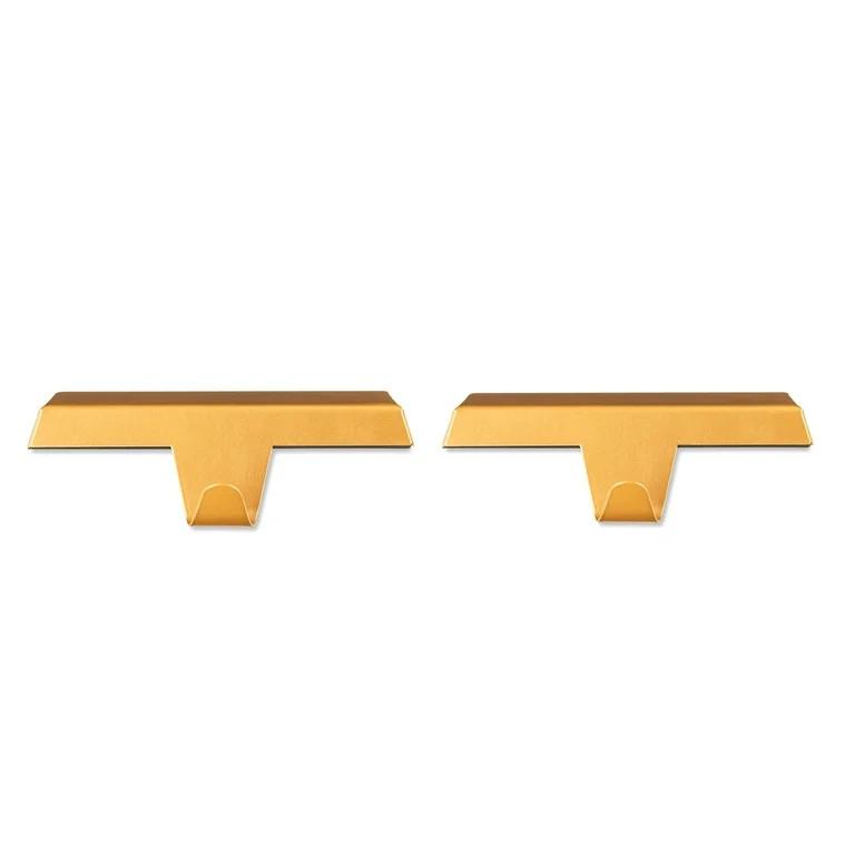 2-Piece Metal Christmas Stocking Holder Set with Gold Finish by Holiday Time | Walmart (US)