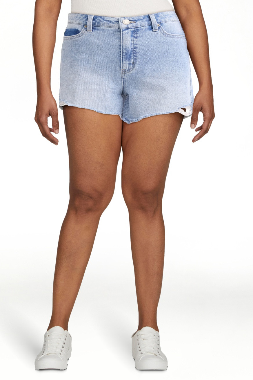 Time and Tru Women's High Rise Denim Short, 4" Inseam, Sizes 2-20 | Walmart (US)
