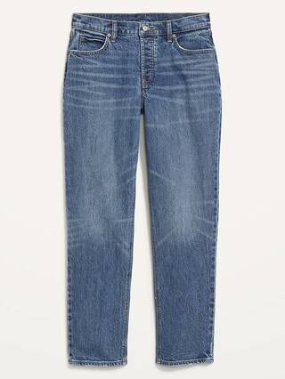 High-Waisted Button-Fly Slouchy Straight Jeans for Women | Old Navy (US)