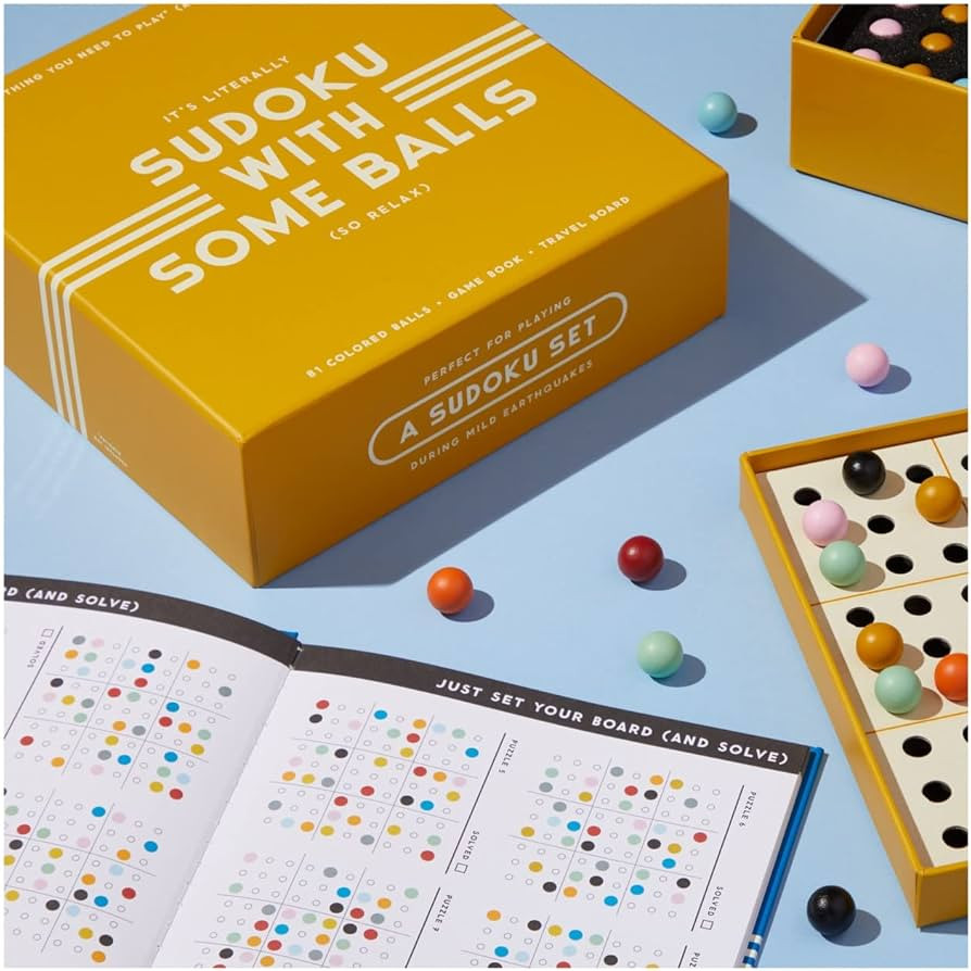 Sudoku with Some Balls Sudoku Game Set from Brass Monkey - Sudoku with a Twist, Perfect for Trave... | Amazon (US)