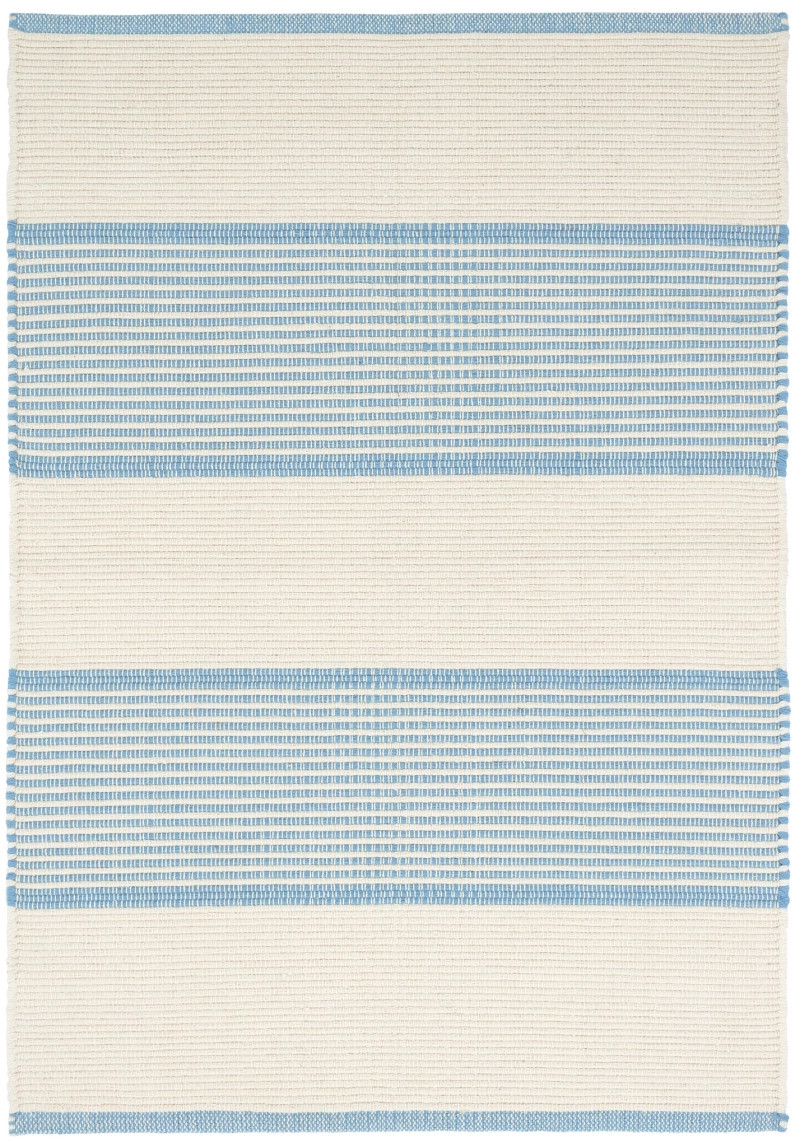 La Mirada Asiatic Blue Handwoven Cotton Rug | Annie Selke