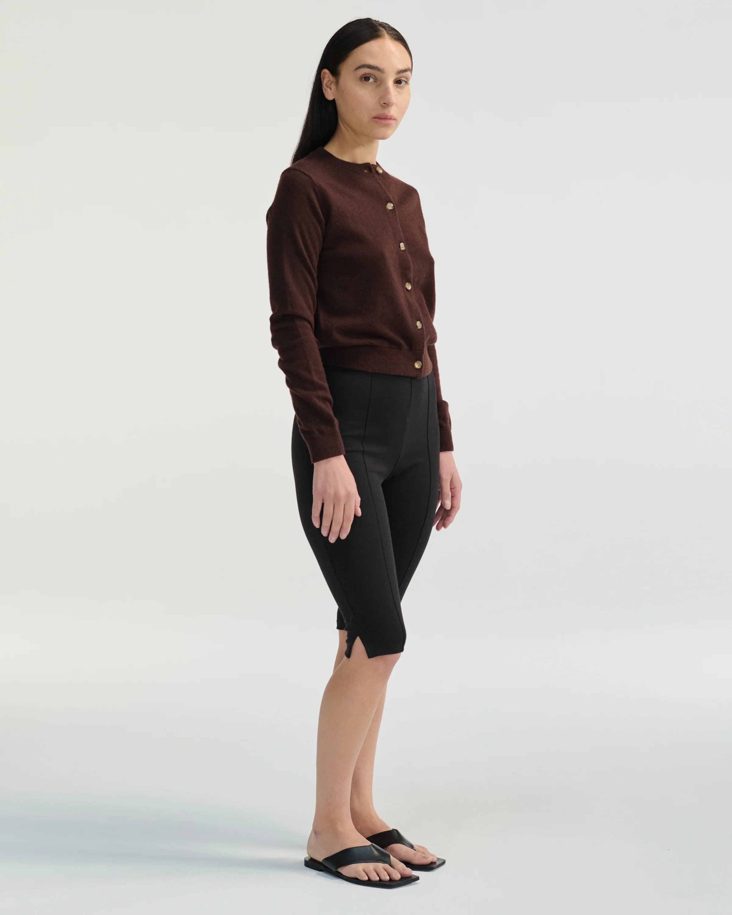 Classic Crew Wool Cardigan | Almina Concept