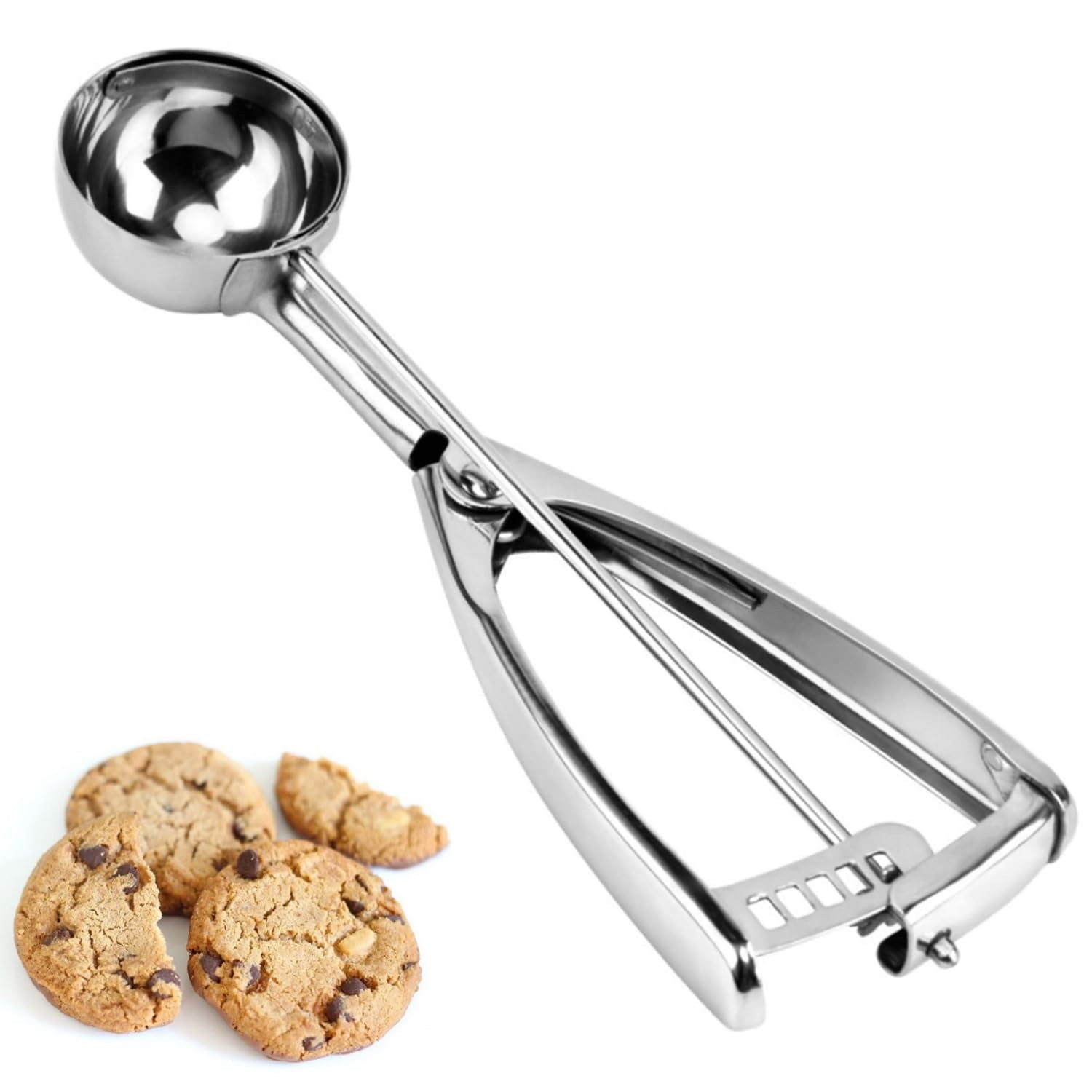Stainless Steel Ice Cream & Cookie Scoop - 2Tbsp (30ml/1oz) - Trigger Release Scooper | Amazon (US)