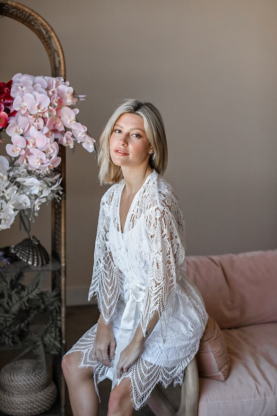 Bridal Maxi Lace Robe/ Bridal Party Robes/ Wedding Robes/ | Etsy | Etsy (US)