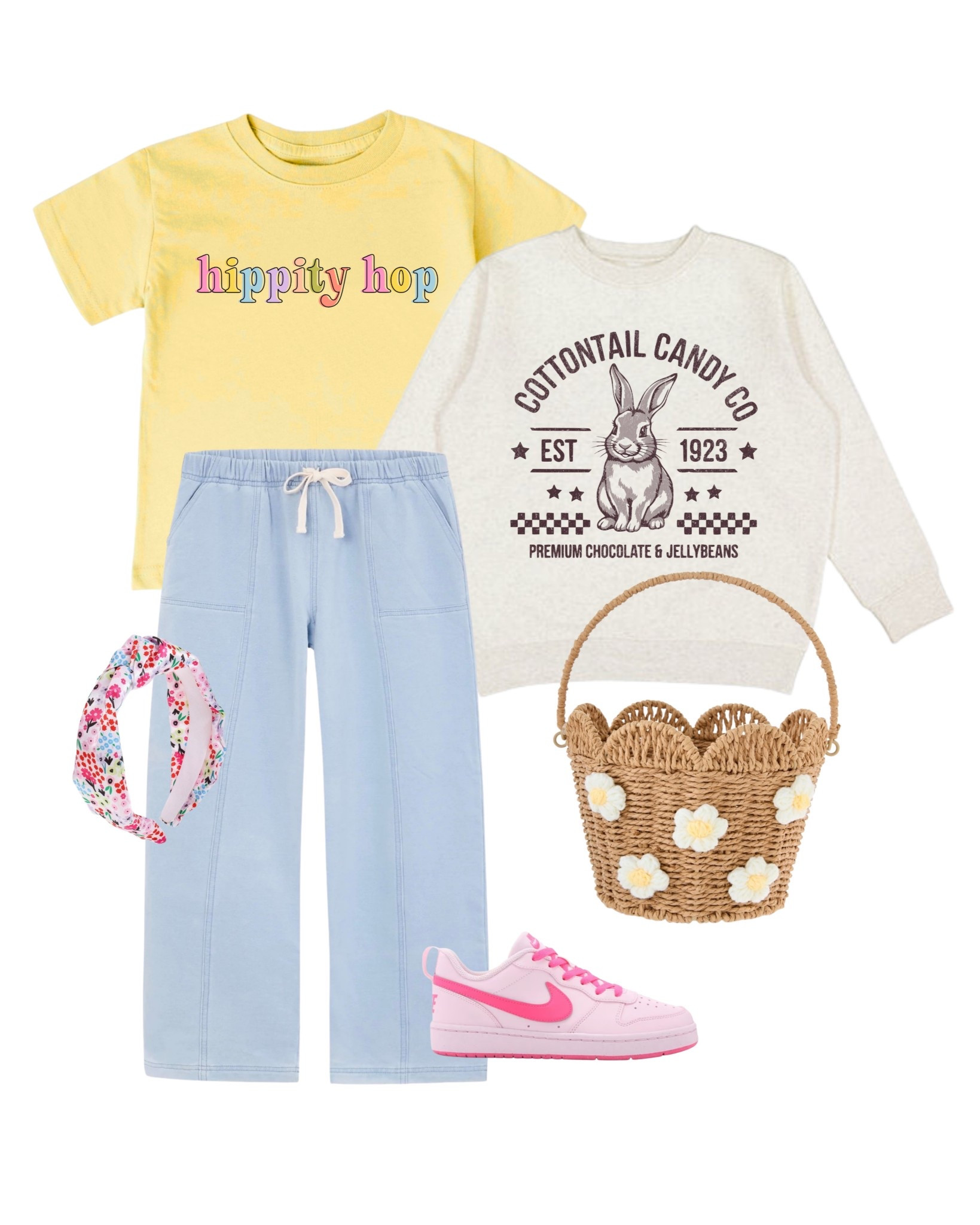 Spring outfit inspo for  girls!

Graphic tee and sweatshirts is from my shop peachandgoldie.com

#ltkstyle #ltkfamily #ltkfinds
#kidsfashion #kidsoutfits #springoutfits #outfitinspo #walmartfinds 