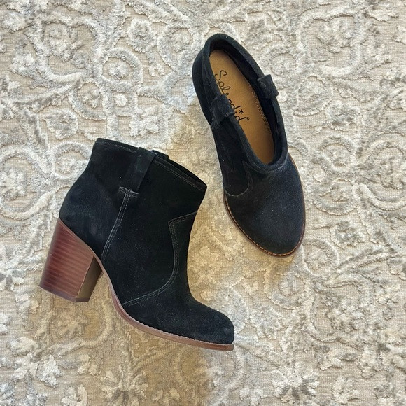 Black Splendid Suede Ankle Boots | Poshmark