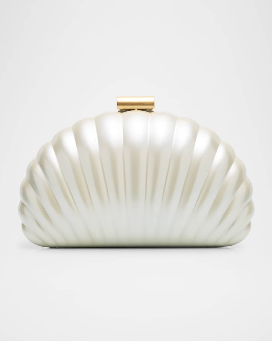 SIMKHAI Monet Pearlized Shell Clutch Bag | Neiman Marcus