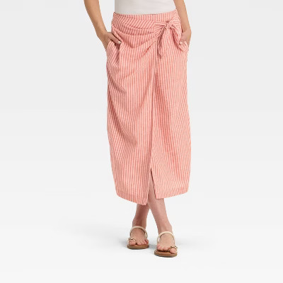 Women's Midi Wrap Skirt - Universal Thread™ | Target