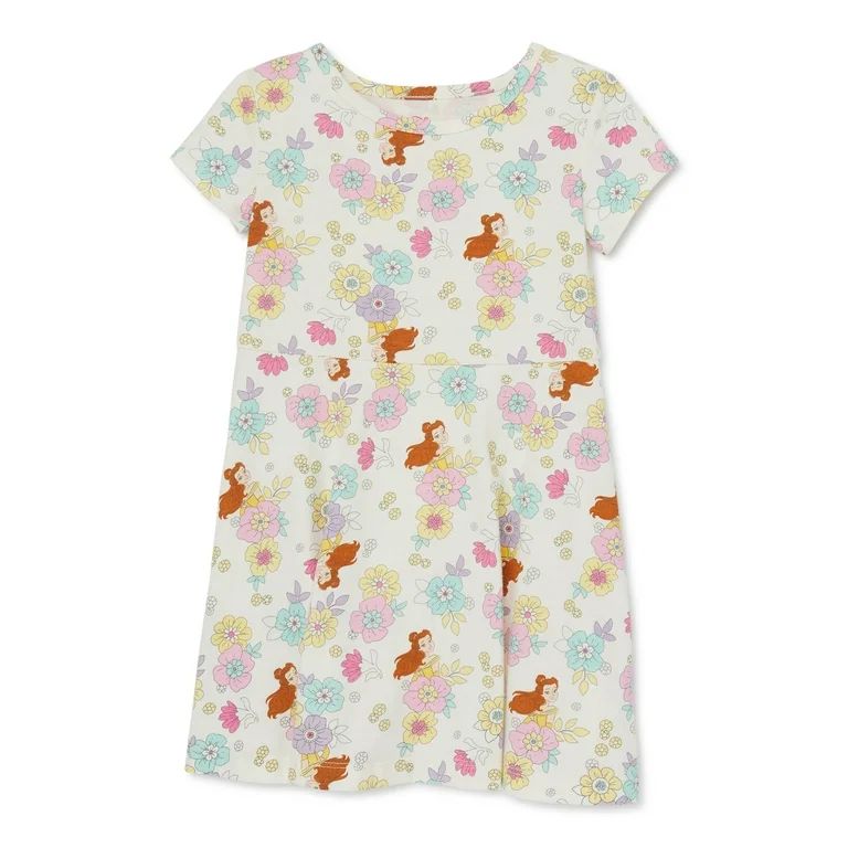 Belle Toddler Girl Print Skater Dress, Sizes 12M-5T | Walmart (US)