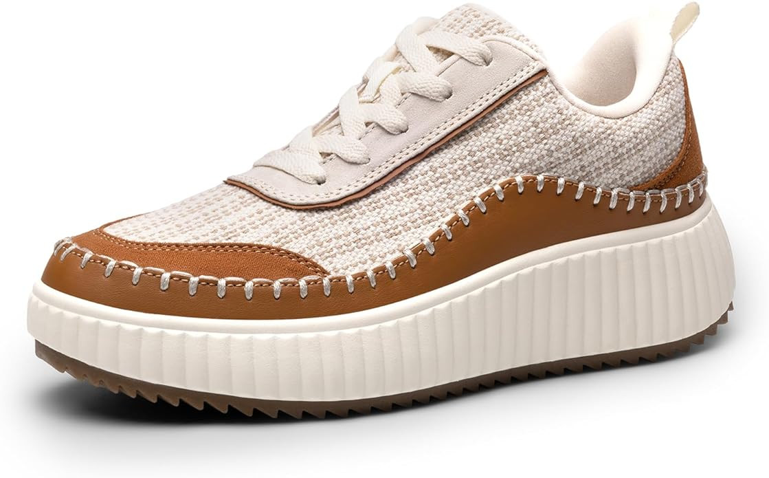 DREAM PAIRS Women Chunky City Tweed Comfortable Casual Platform Fashion Sneaker | Amazon (US)
