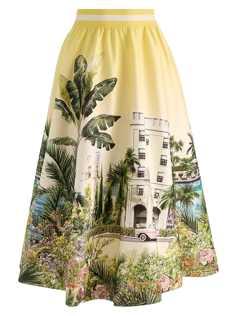 Women's Earla Staceface Midi Skirt - Pure Paradise - Size 0 | Saks Fifth Avenue