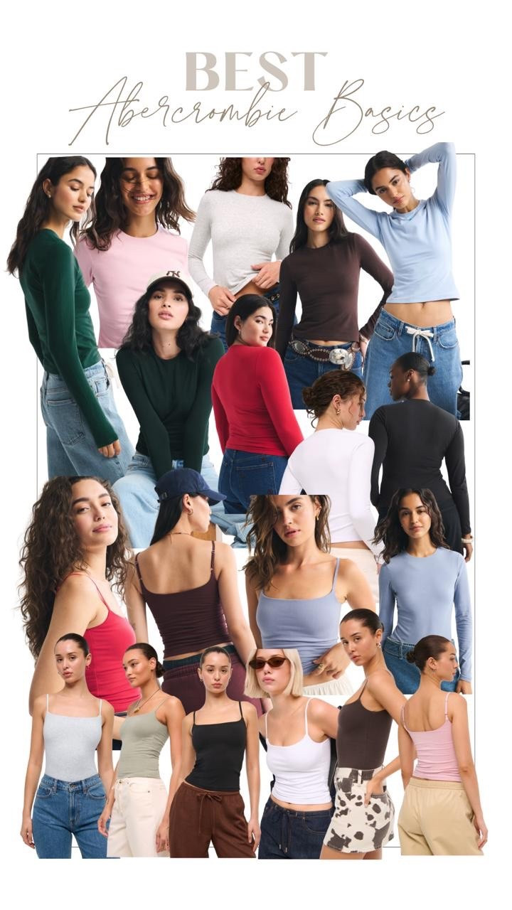 I love these basics from Abercrombie. The Quality is so good and everything is double lined! 