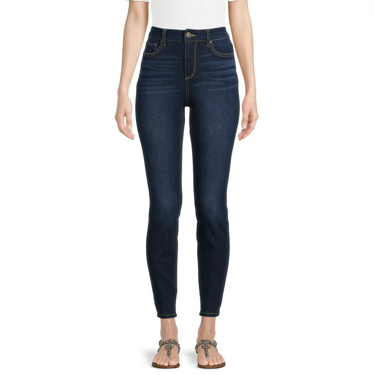 Time and Tru Women's High Rise Skinny Jeans - Walmart.com | Walmart (US)