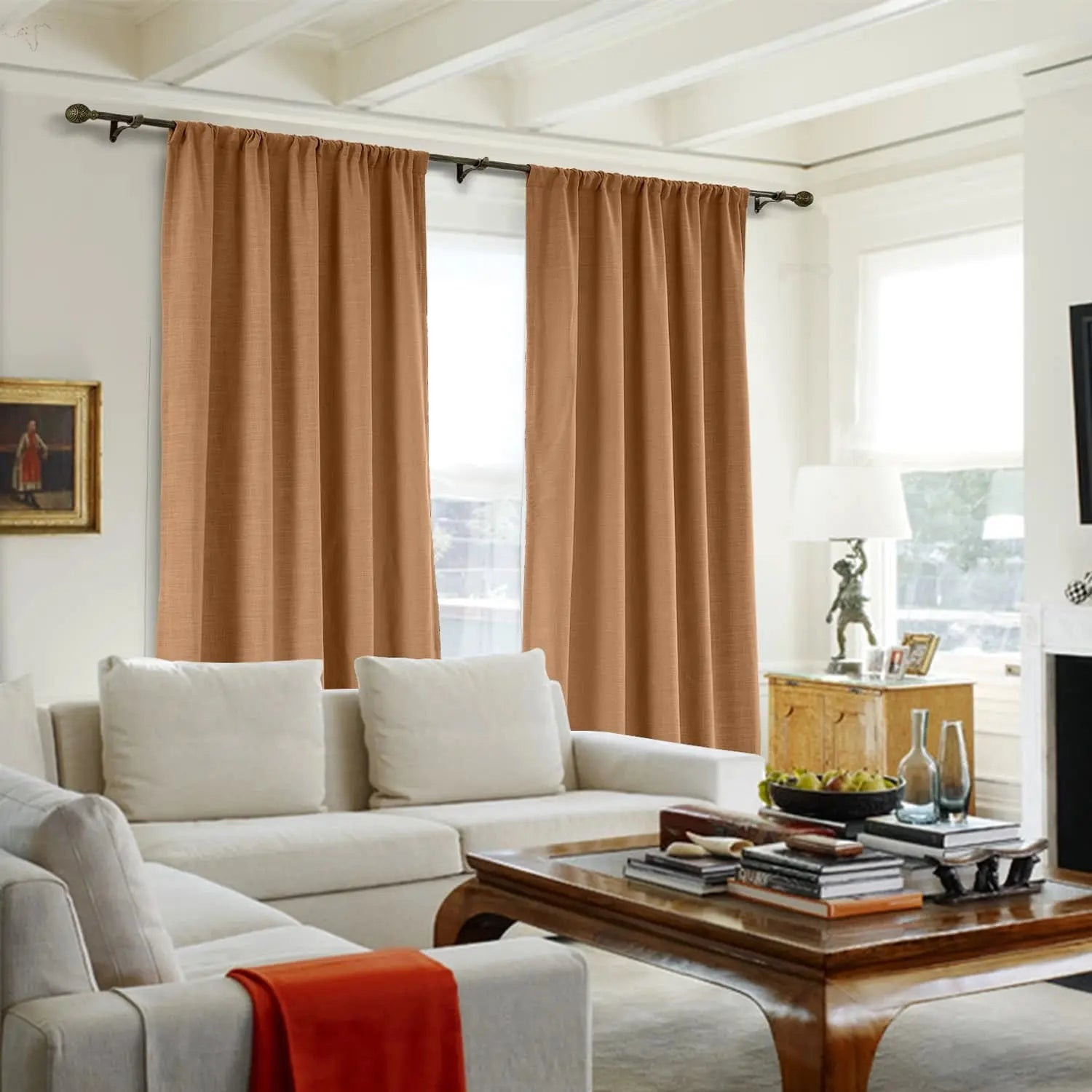 Liz Linen Drape Soft Top - Orange Copper 1908-26 | TWOPAGES