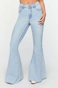 Raw-Cut Mid-Rise Flare Jeans | Forever 21 (US)