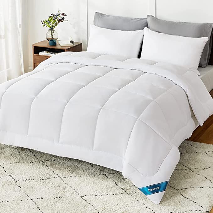 Bedsure King Comforter Duvet Insert - Down Alternative White Comforter King Size, Quilted All Sea... | Amazon (US)