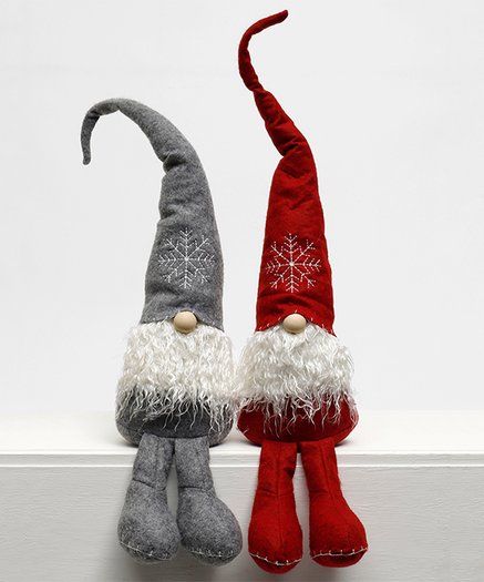 Red &amp; Gray Schnitzel Gnome Figurine - Set of Two | Zulily