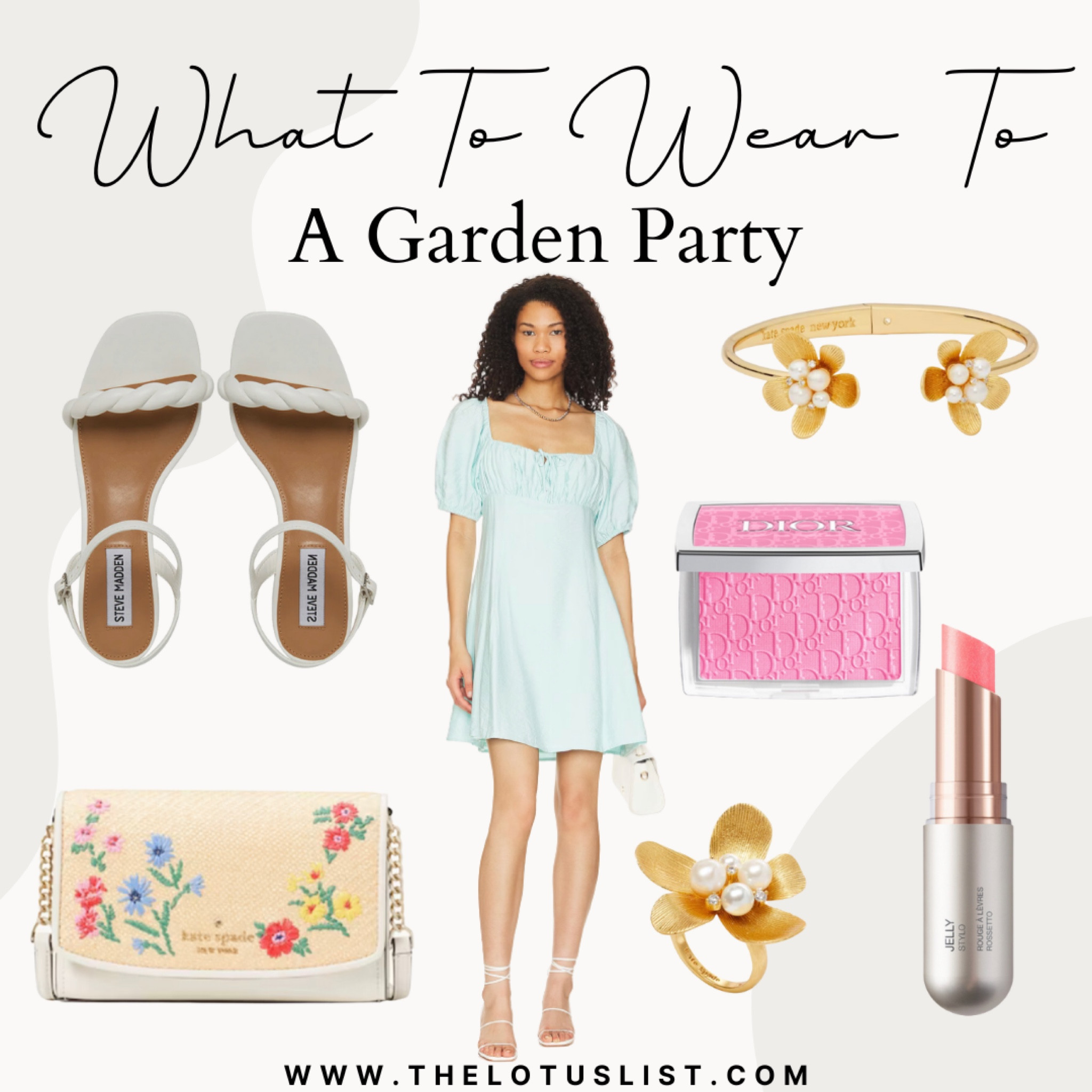 What To Wear To: A Garden Party

LTKunder100 / LTKunder50 / LTKbeauty / LTKitbag / LTKshoecrush / LTKworkwear / LTKtravel / garden party / garden party dress / garden party dresses / spring dress / spring dresses / summer dress / summer dresses / Dior blush / Steve Madden shoes / Steve Madden / Kate spade / Kate spade New York / Kate spade handbag / floral handbag / green dress / green dresses / floral earrings / floral bracelet / white sandals / floral ring / lipstick / pink blush / pink lipstick / sale / sale alert / outfit idea / outfit ideas / garden part outfit / woven bag / it bags : it bag / straw bag 

#LTKSeasonal #LTKstyletip #LTKFind