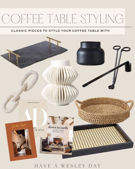 Coffee table styling essentials! Everything you need to curate the most stunning yet simplistic coffee table this season. 

#coffeetable 

Coffee table styling. Coffee table decor. Chic coffee table setup. Classic coffee table decor. Decorative seagrass tray. Decorative marble tray. Chic coffee table books. Fluted vase. Marble link chain decor. Anthropologie capri blue candle for fall. Candle accessories. Anthro fall decor. Chic fall decor  

#LTKhome #LTKSeasonal #LTKfindsunder100