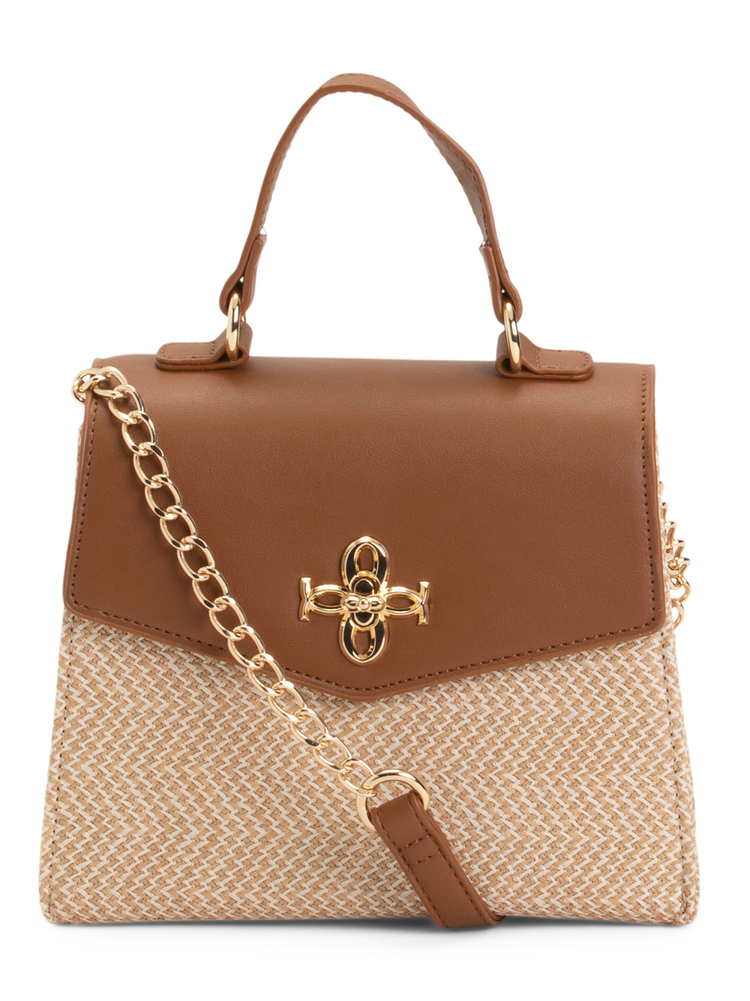Straw Top Handle Crossbody | TJ Maxx