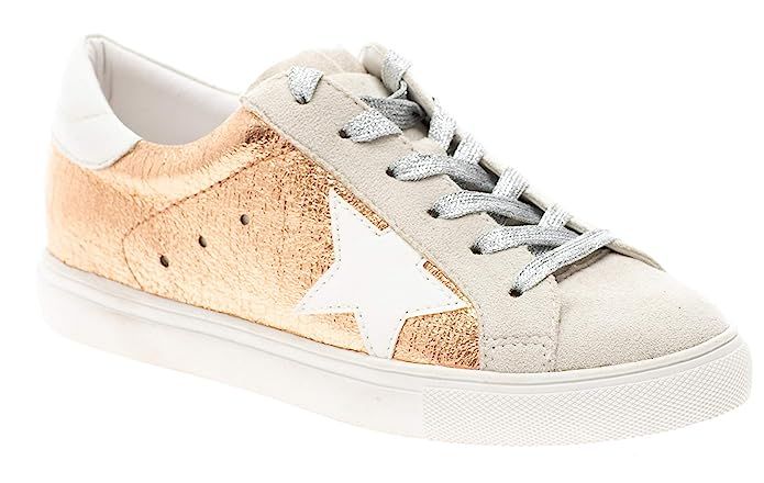 CALICO KIKI Women's Fashion Sneakers Tennis Shoes - Glitter Lace up - Metallic Comfort for All Se... | Amazon (US)