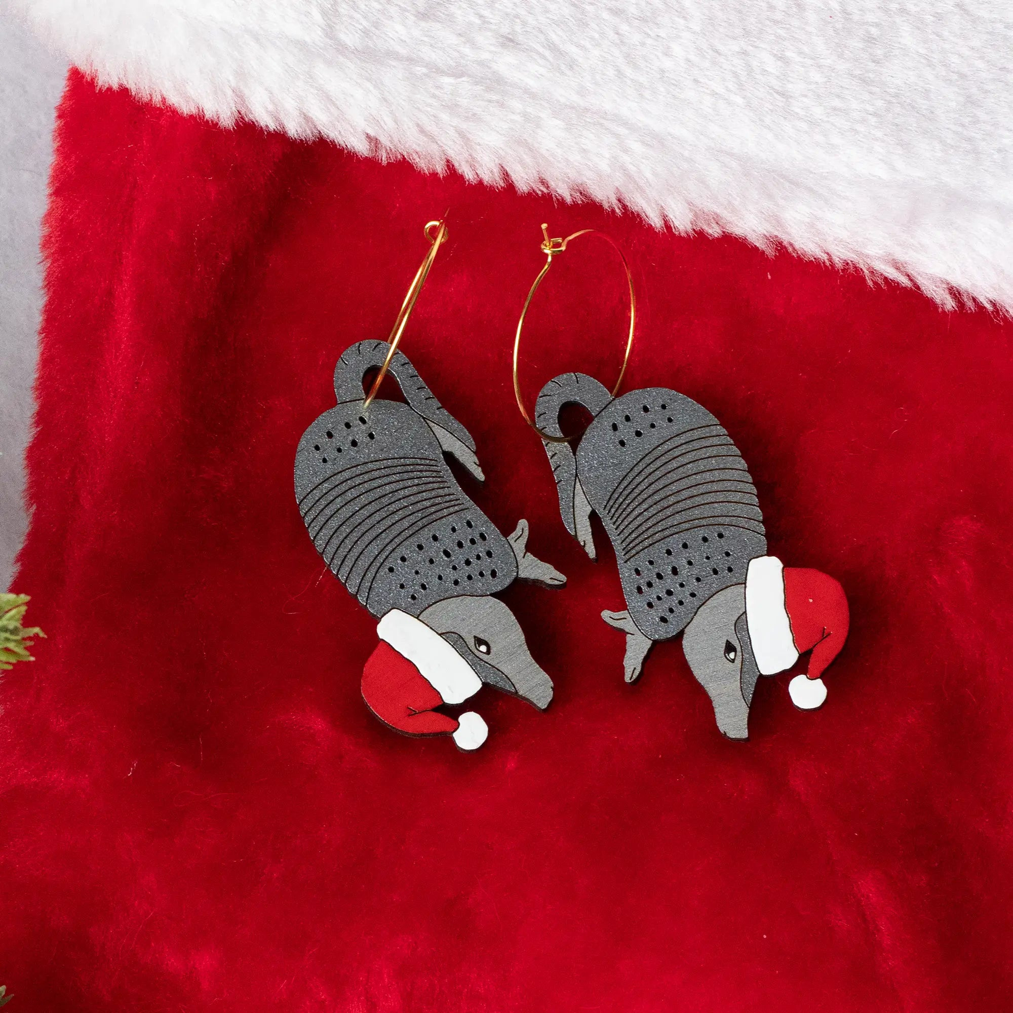 Holiday Armadillo Hoops | Le Chic Miami