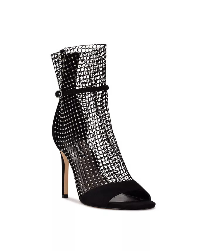 Nine West Women's Imery Mesh Peep Toe Booties - Macy's | Macy's