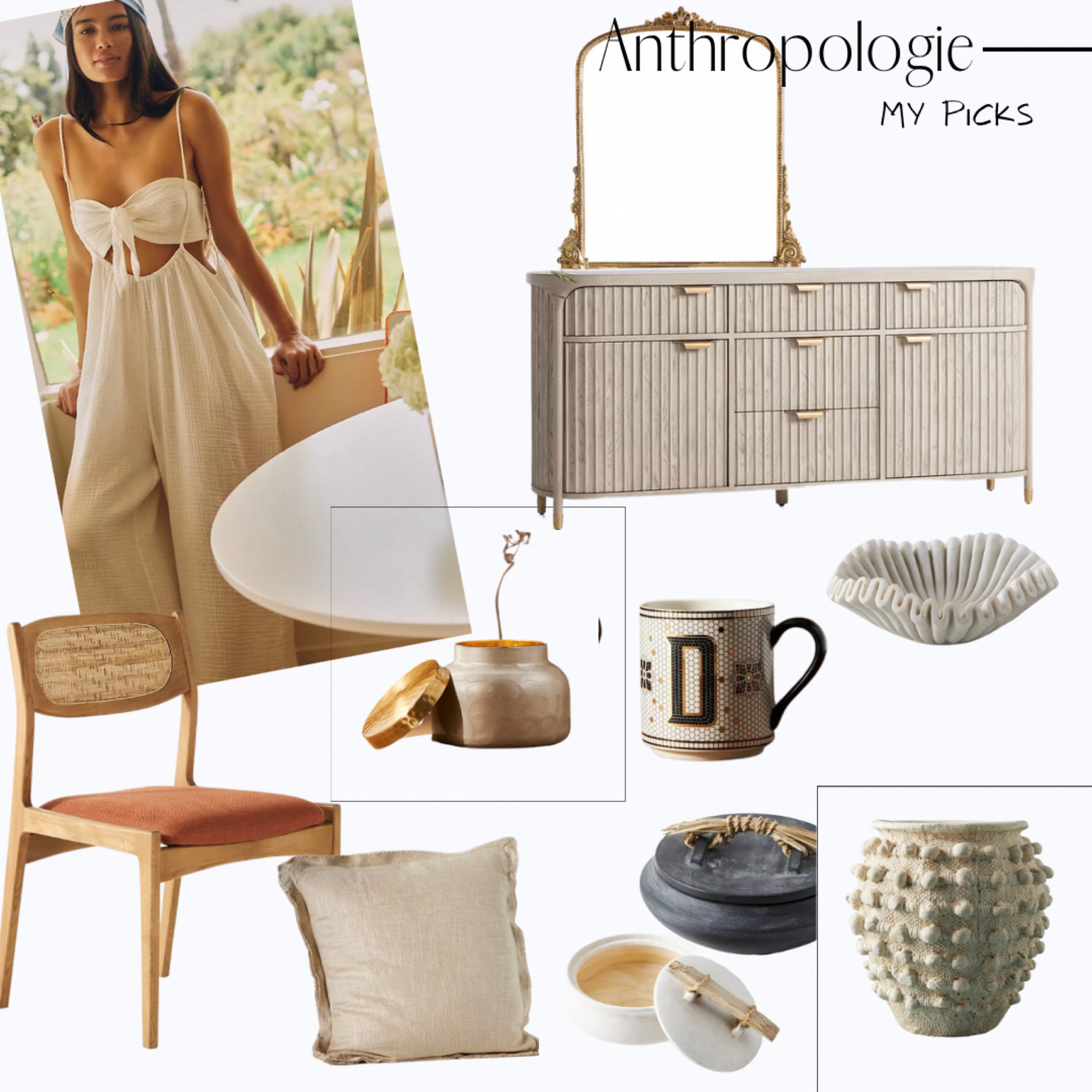 Anthropologie, home decor, Mother’s Day, Mother’s Day gift ideas, vase, candle, coffee mug, coffee cup, fluted dish, scalloped dish, mirror, accent cabinet, buffet, chair, linen pillow, one piece jumpsuit. 

#LTKhome #LTKGiftGuide #LTKFind