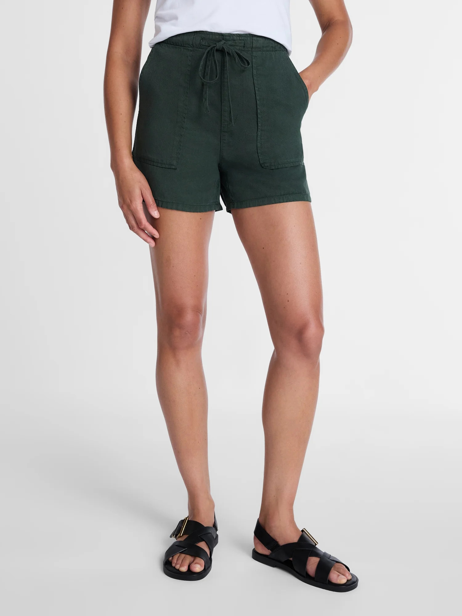 Time and Tru Women's Soft Utility Shorts, 4" Inseam, Sizes XS-XXXL | Walmart (US)