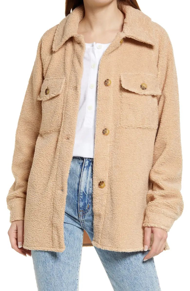 High Pile Fleece Shirt Jacket | Nordstrom