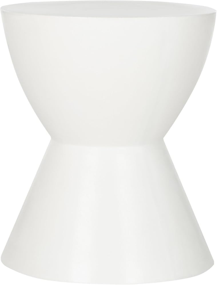 SAFAVIEH Outdoor Athena Concrete Accent Stool, 14.9" Ivory VNN1011B | Amazon (US)