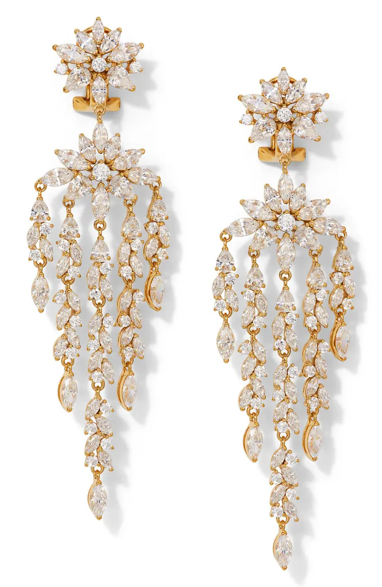 Nadri Sav Drama Cubic Zirconia Chandelier Earrings | Nordstrom | Nordstrom