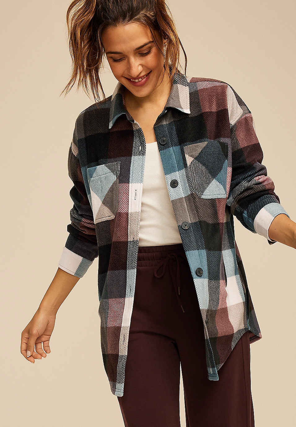 Wilder Fleece Shacket | Maurices