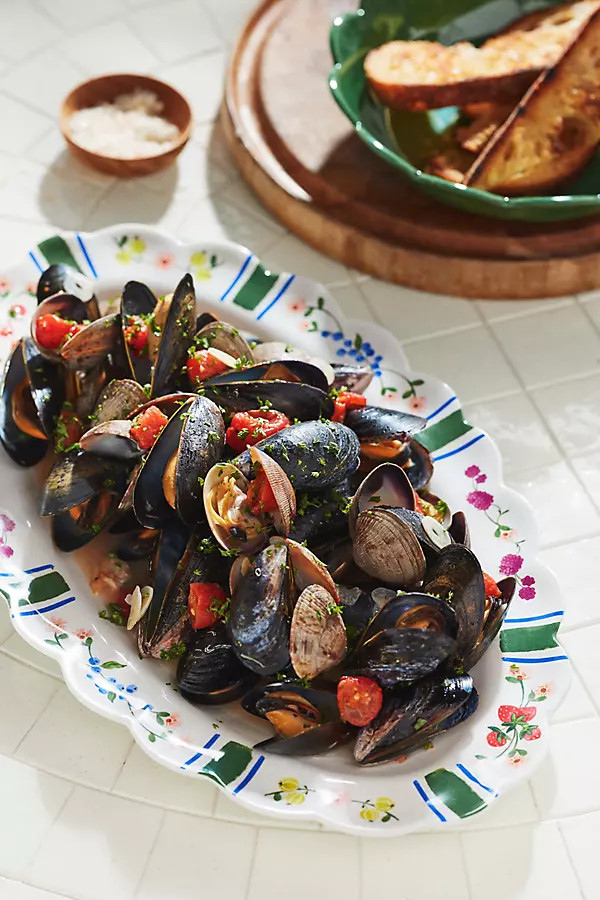 Annette Small Floral Melamine Platter | Anthropologie (US)