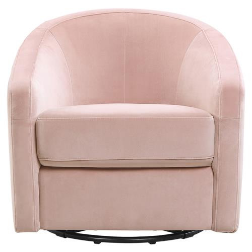 Babyletto Madison Mid Century Blush Pink Velvet Swivel Glider | Kathy Kuo Home