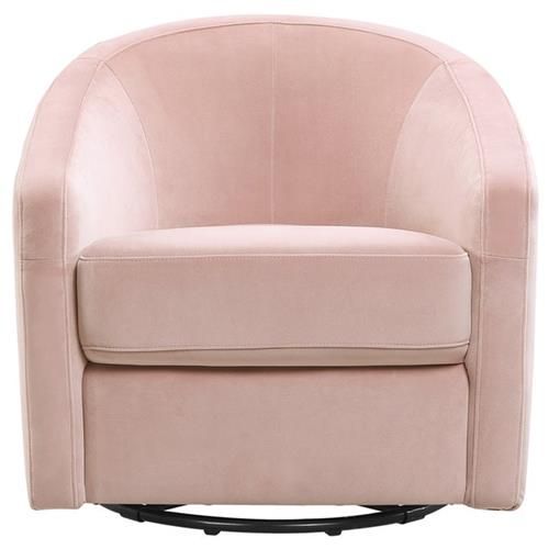 Babyletto Madison Mid Century Blush Pink Velvet Swivel Glider | Kathy Kuo Home
