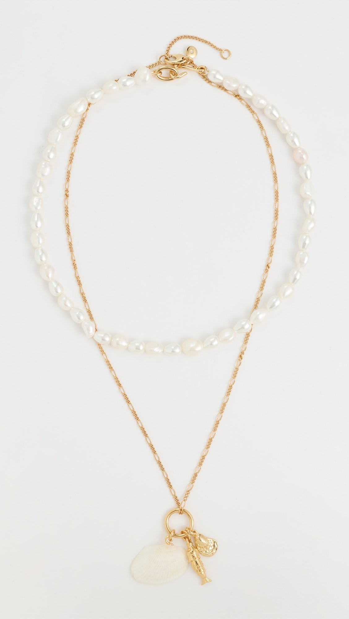 Madewell x Shopbop Two-Pack Beaded Shell Necklace Set | Shopbop