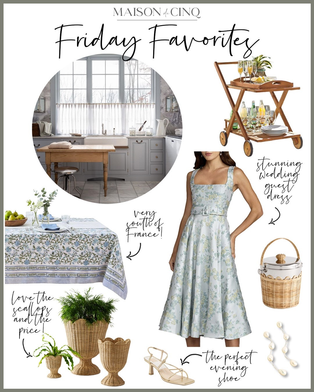 This week’s Friday Favorites include gorgeous throw pillows, adorable outdoor bar carts, the prettiest scalloped planters, and lots of wedding guest dresses!

Home decor, spring decor, summer decor, outdoor decor, spring dress, heels, evening bag, earrings, entertaining, tabletop, patio furniture, spring outfit, spring fashion

#LTKOver40 #LTKHome #LTKWedding