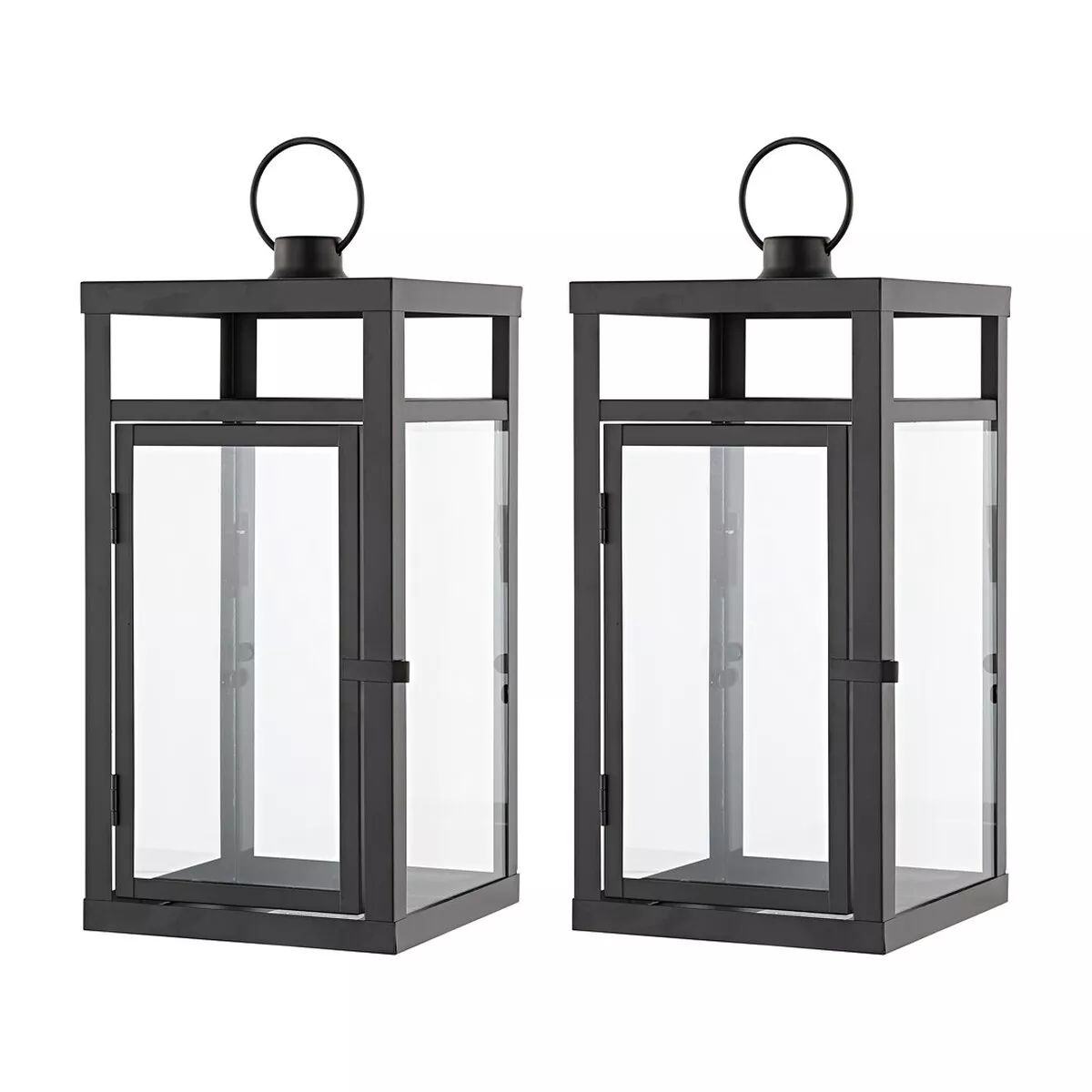 Fraleigh 16" Outdoor Lantern (Set of 2) - Black - Safavieh. | Target