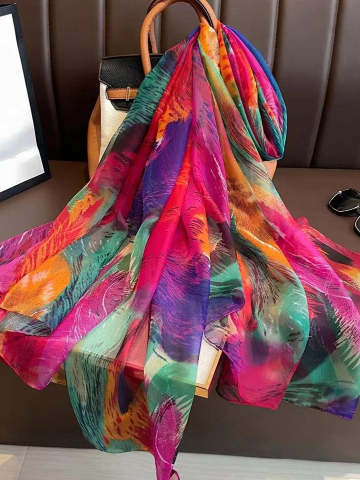 1pc Women's Chiffon Scarf Is Suitable For Outdoor Activities, Casual & Entertainment And Decorati... | SHEIN