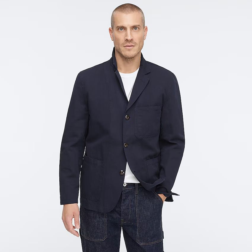 Wallace & Barnes Slim-fit chore blazer in cotton-linen | J.Crew US