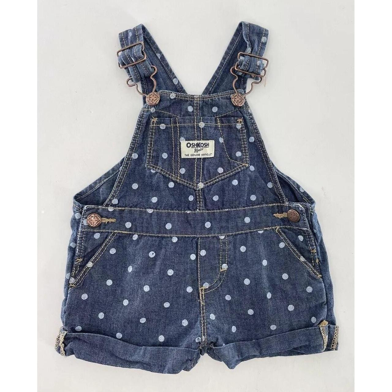 OshKosh B'Gosh Baby Girls Polka Dot Denim Cuffed... | Depop | Depop US
