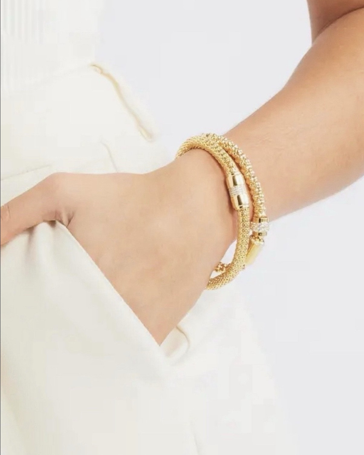 Gold bracelets
Necklace 
#LTKFindsUnder100