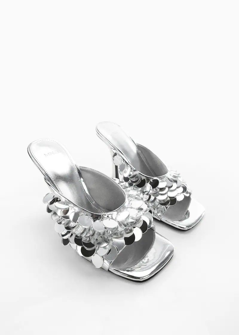 Sequin sandal with mirror detail | MANGO (US)