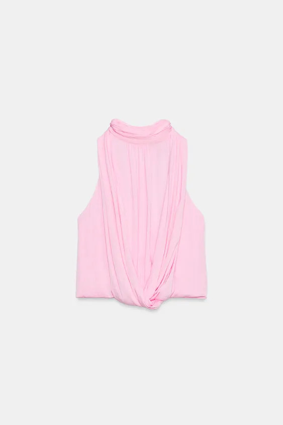 NECKHOLDER-TOP IN SATINOPTIK | Zara US