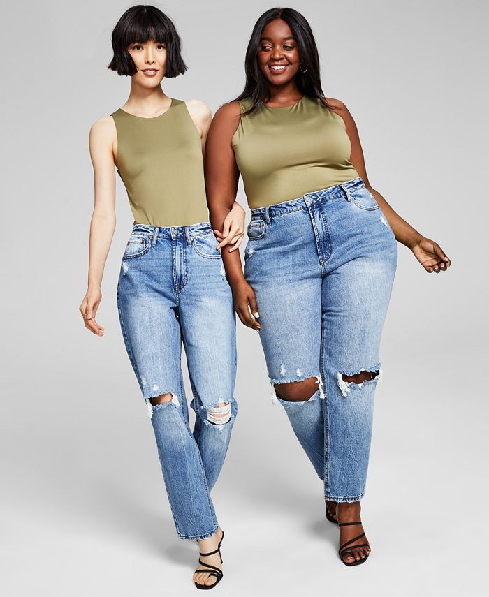 And Now This Women's Ultra High Rise Straight Jeans, 25-28W & Reviews - Jeans - Women - Macy's | Macys (US)