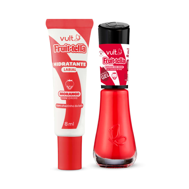 Kit Vult Fruit-tella® Lábios e Unhas Morango com Creme Duo | Beleza na Web | Beleza Na Web (BR)