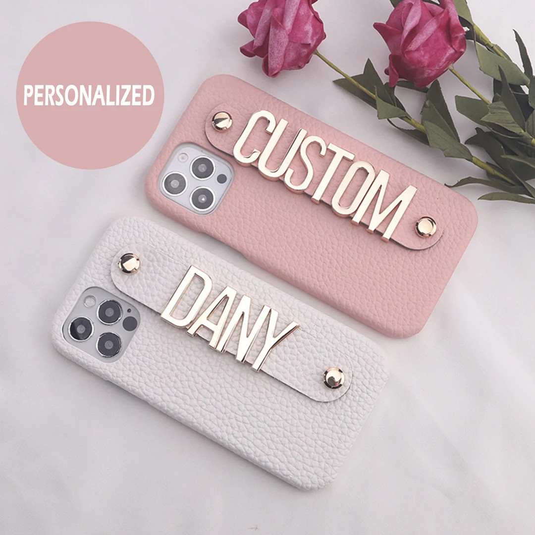 Custom Personalized Vegan Leather Iphone Case With Built in - Etsy | Etsy (US)