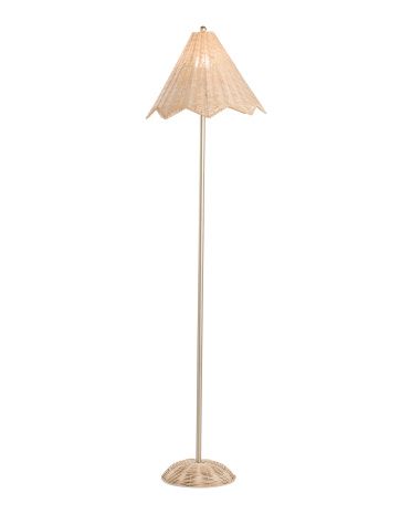 Scalloped Rattan Floor Lamp | TJ Maxx