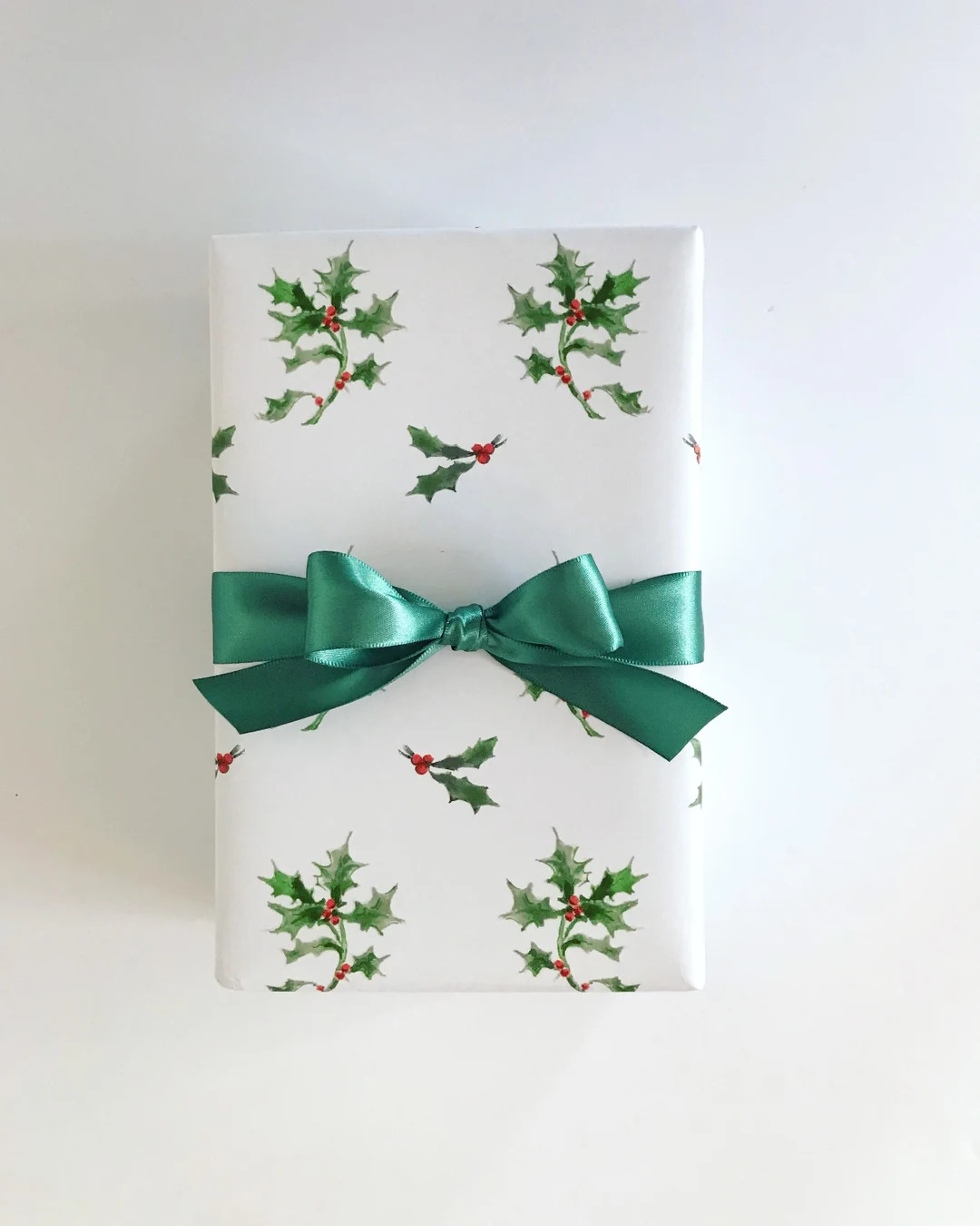 Wrapping Paper: Jolly Holly {Gift Wrap, Birthday, Holiday, Christmas} | Etsy (US)